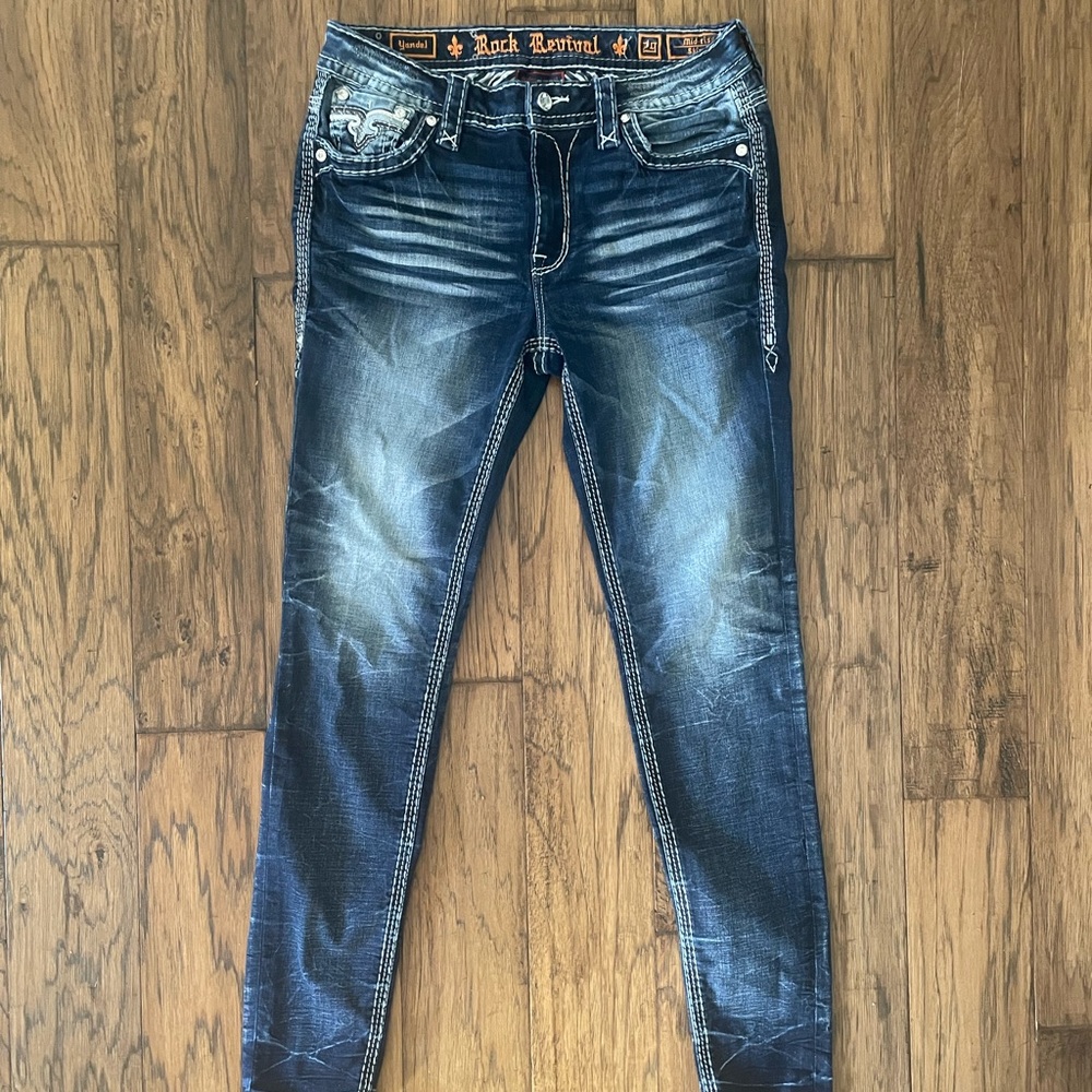 Rock Revival Jeans, Yandel, Size 29, Mid-Rise Skinny